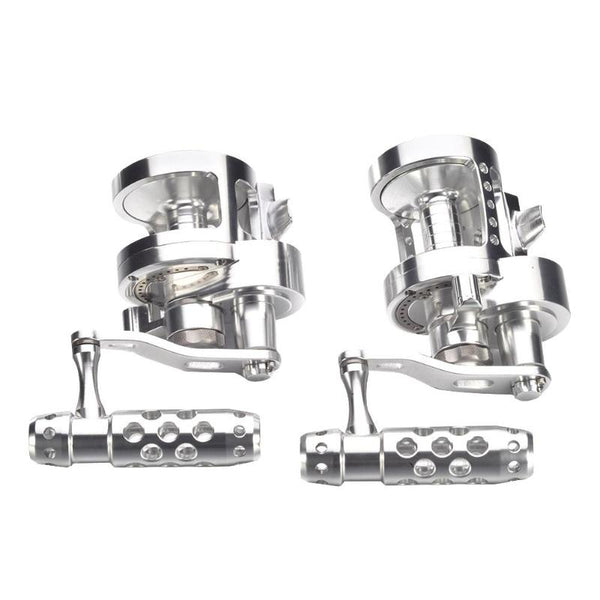 All-Metal Trolling Reel Slow Jigging Reel Saltwater Boat Reel 7+1BB 4.5:1 Dual Brake Baistcasting Reel for Sea Fishing Accessory