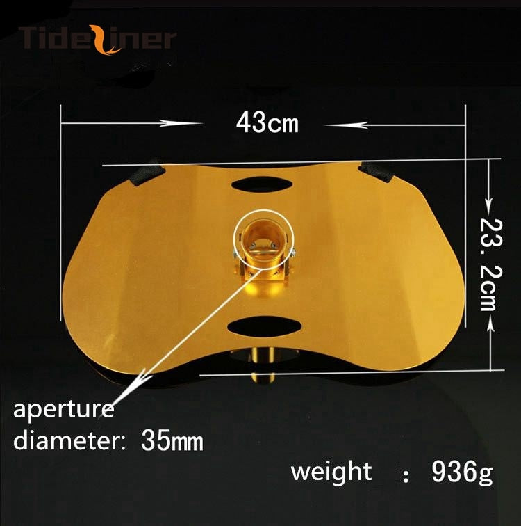 Tideliner fishing rod holder Gold aluminium boat jigging trolling belt gimbal carp fishing accessories tools 43cm*23.2cm