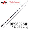 KUYING Rainforest 2.28m 2.4m 2.55m Japanese Carbon Spinning Casting Fishing Rod Lure Fish Pole Medium Fast Action Hard Soft