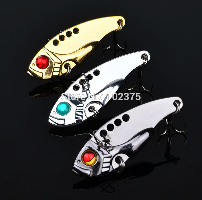 500pcs/lot Fishing Tackle Spoon Lures Gold/Black/Silvery Metal Lure 11.1g Fishing Lure for Fishing Bait with DHL  Free Fisher