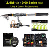 Goture Full Fishing Reel Rod Kit Set Telescopic Fishing Rod Combo Spinning Reel Pole Set With Fish Line Fishing Accessories