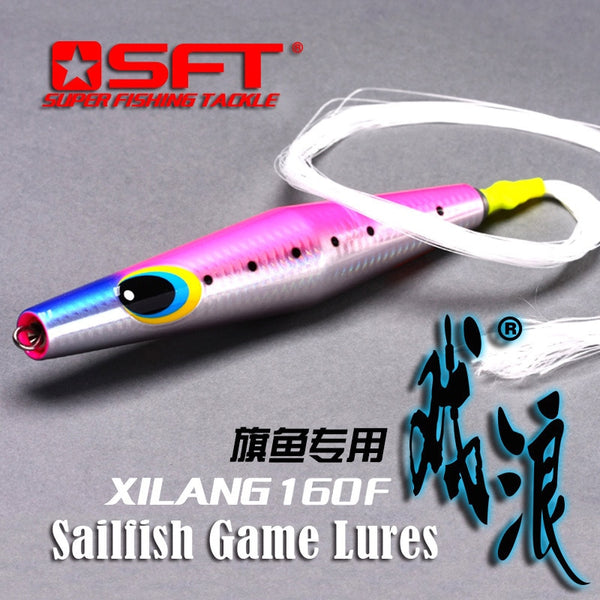 XILANG160mm 55g  Floating  Sailfish Game Lure  Handmade  Wooden  Pencil Popper   Fishing Lure  Sailfish  SFT Brand