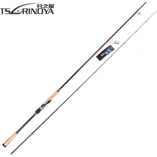 TSURINOYA Lure Fishing Rod 2.47m 2 Section M Power Carbon Fiber Spinning/Casting Fishing Pole 7-25g Lure Weight Fishing Tackle