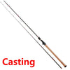 TSURINOYA Lure Fishing Rod 2.47m 2 Section M Power Carbon Fiber Spinning/Casting Fishing Pole 7-25g Lure Weight Fishing Tackle