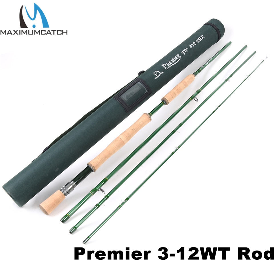 Maximumcatch 3-12WT Fly Rod Carbon Fiber Fast Action Fly Fishing Rod With Cordura Tube Fly Fishing Rod