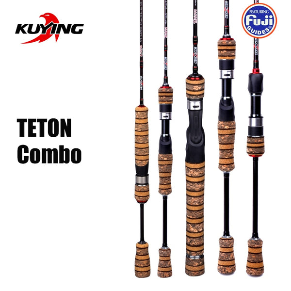 KUYING TETON 1.56m 1.8m 1.86m 1.9m 1.92m 1.98m Super Ultra Soft Light Baitcasting Casting Spinning Lure Fishing Rod Pole Cane Stick Combo FUJI Parts