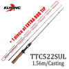 KUYING TETON 1.56m 1.8m 1.86m 1.9m 1.92m 1.98m Super Ultra Soft Light Baitcasting Casting Spinning Lure Fishing Rod Pole Cane Stick Combo FUJI Parts