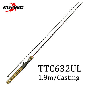 KUYING TETON 1.56m 1.8m 1.86m 1.9m 1.92m 1.98m Super Ultra Soft Light Baitcasting Casting Spinning Lure Fishing Rod Pole Cane Stick Combo FUJI Parts