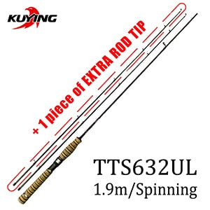 KUYING TETON 1.56m 1.8m 1.86m 1.9m 1.92m 1.98m Super Ultra Soft Light Baitcasting Casting Spinning Lure Fishing Rod Pole Cane Stick Combo FUJI Parts