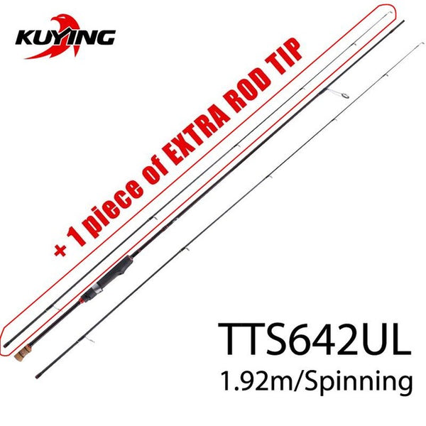 KUYING TETON 1.56m 1.8m 1.86m 1.9m 1.92m 1.98m Super Ultra Soft Light Baitcasting Casting Spinning Lure Fishing Rod Pole Cane Stick Combo FUJI Parts