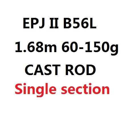 ECOODA EPJ II Full Fuji Parts Single Section 1.6m/1.68m/1.52m  Spinning/Casting Rod  Corss Carbon Boat Rod Jigging Rod