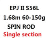 ECOODA EPJ II Full Fuji Parts Single Section 1.6m/1.68m/1.52m  Spinning/Casting Rod  Corss Carbon Boat Rod Jigging Rod