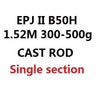 ECOODA EPJ II Full Fuji Parts Single Section 1.6m/1.68m/1.52m  Spinning/Casting Rod  Corss Carbon Boat Rod Jigging Rod