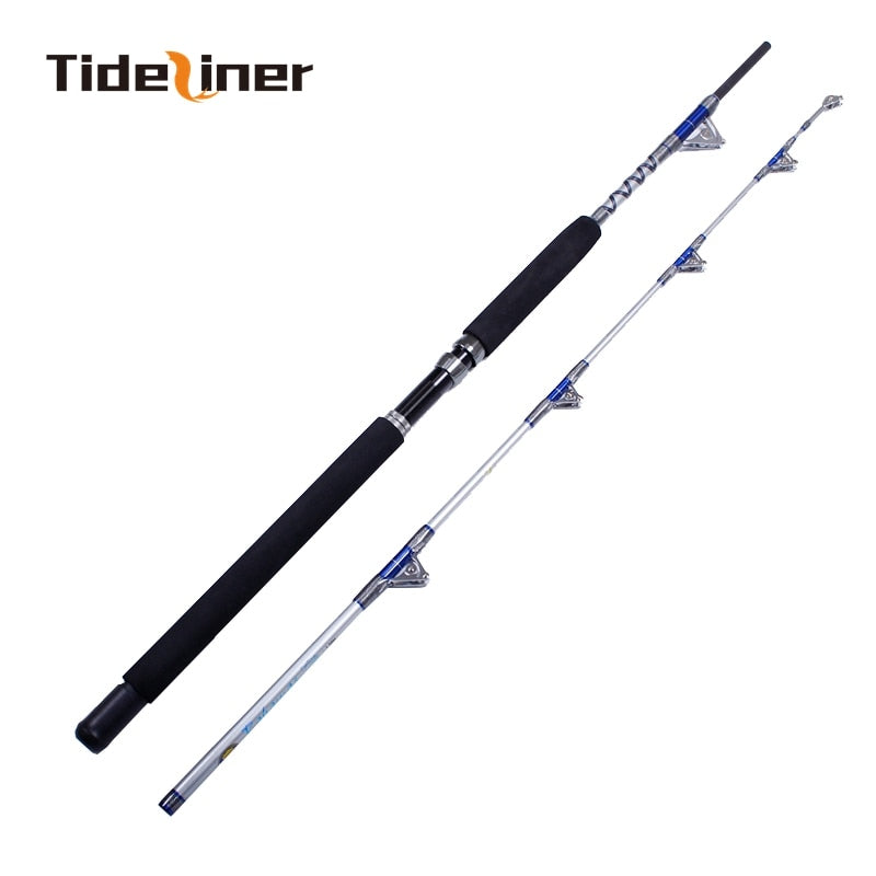 Tideliner Heavy duty boat fishing rod 1.98m jigging trolling rod quality carbon fiber spinning rod raft saltwater pole