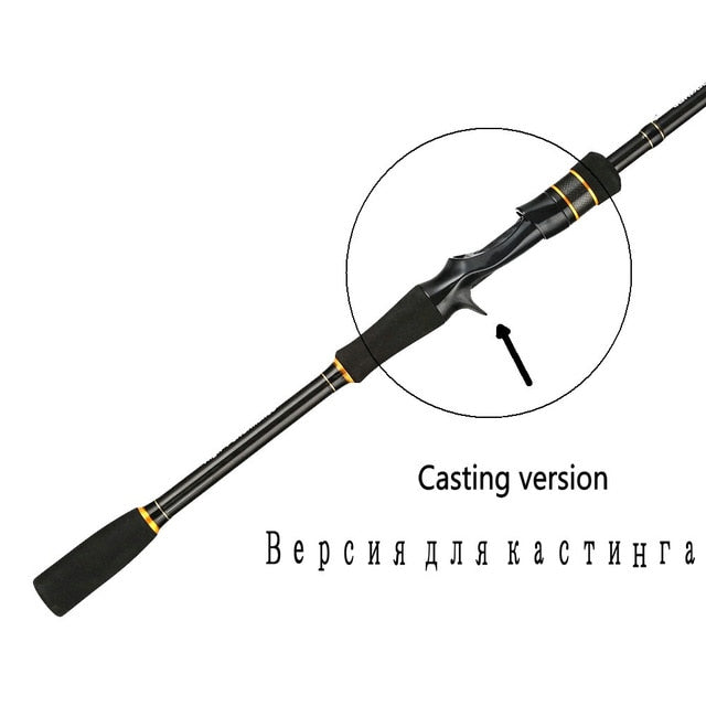 JOHNCOO Carbon Spinning Rod Casting Booster Jigging Rod 2 Sections Fishing pole Ex-Fast Fishing Rod 2.1m ML M 2 Tips 5-28g