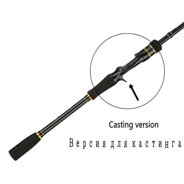 JOHNCOO Carbon Spinning Rod Casting Booster Jigging Rod 2 Sections Fishing pole Ex-Fast Fishing Rod 2.1m ML M 2 Tips 5-28g