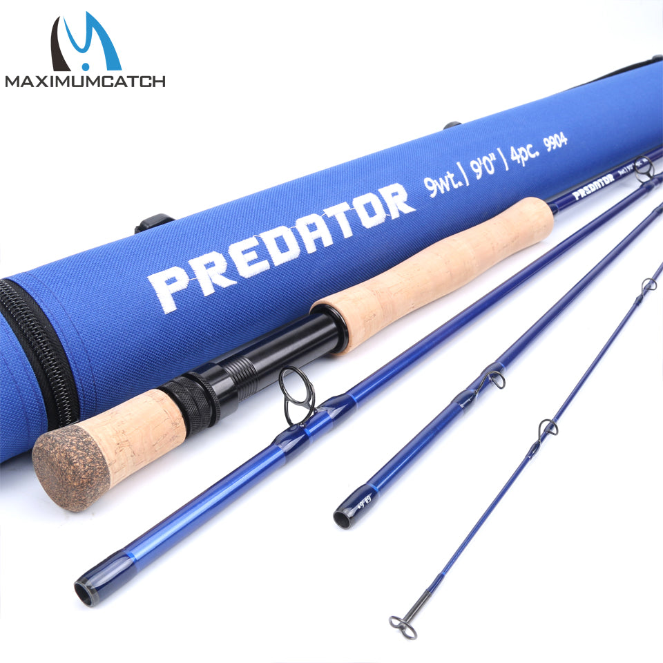 Maximumcatch Saltwater Fly Fishing Rod 8/9/10/12WT 9FT 4SEC Fast Action 30T SK Carbon Fiber Fly Rod With Cordu ra Rod Tube