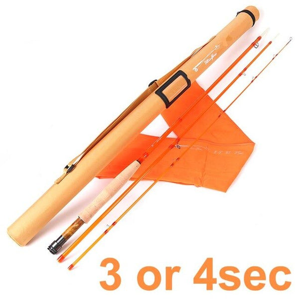 Maximumcatch Fiberglass Fly Rod S+ Fiberglass With Cordura Tube Moderate Action Fly Fishing Rod 7'0''/8'0''/8'6'' 3/4/5WT