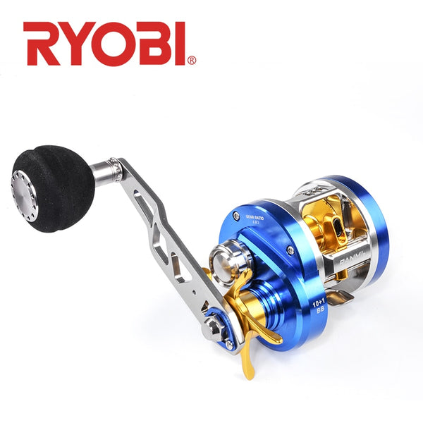 RYOBI RANMI SLOW JIGGING 30L/R Fishing Reel 10+1BB Gear Ratio 6.8:1 Max Drag 12kg jigging reel Left/Rght hand saltwater reel