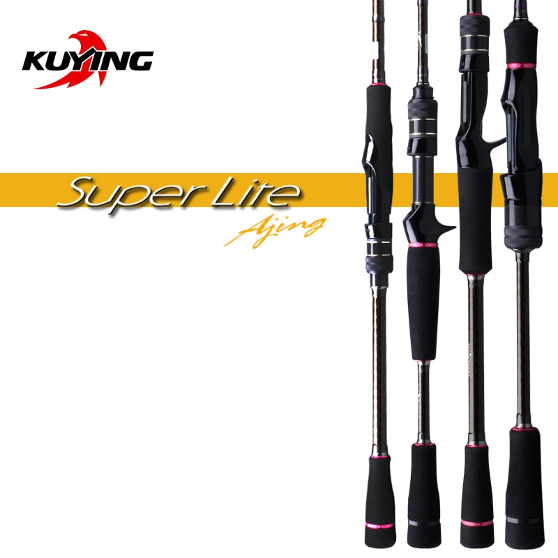 KUYING New SUPERLITE 2.28m 7'6" 2.58m 8'6" Spinning Casting Fishing Lure Rod Stick Cane Pole Super Fast Action Bottom Water Fish