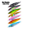 7PC Jigging Lead Fish 120G/11CM Metal Jig Fishing Lure with Hooks 6 Colors Paillette Knife Wobbler Artificial Hard Bait